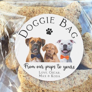 Custom Doggie Bag Wedding Stickers, Take a Treat Fur My Friends, From Our Pup to Yours Stickers, Pet Wedding Favor, Dog Treat Wedding Favors