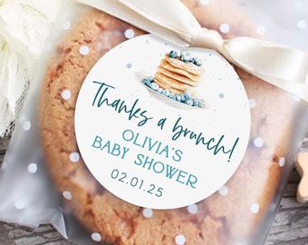 Baby Shower Brunch Stickers, Pancake Brunch Thank You Labels, Baby Sprinkle Favor Tags, Brunch Baby Shower Decorations, Gift for Guests