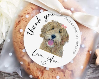 Dog Wedding Stickers, Pet Wedding Favors, Doggie Bag Wedding, Thank You For Celebrating My Humans, Cat Wedding Favor, Pet Labels for Favor