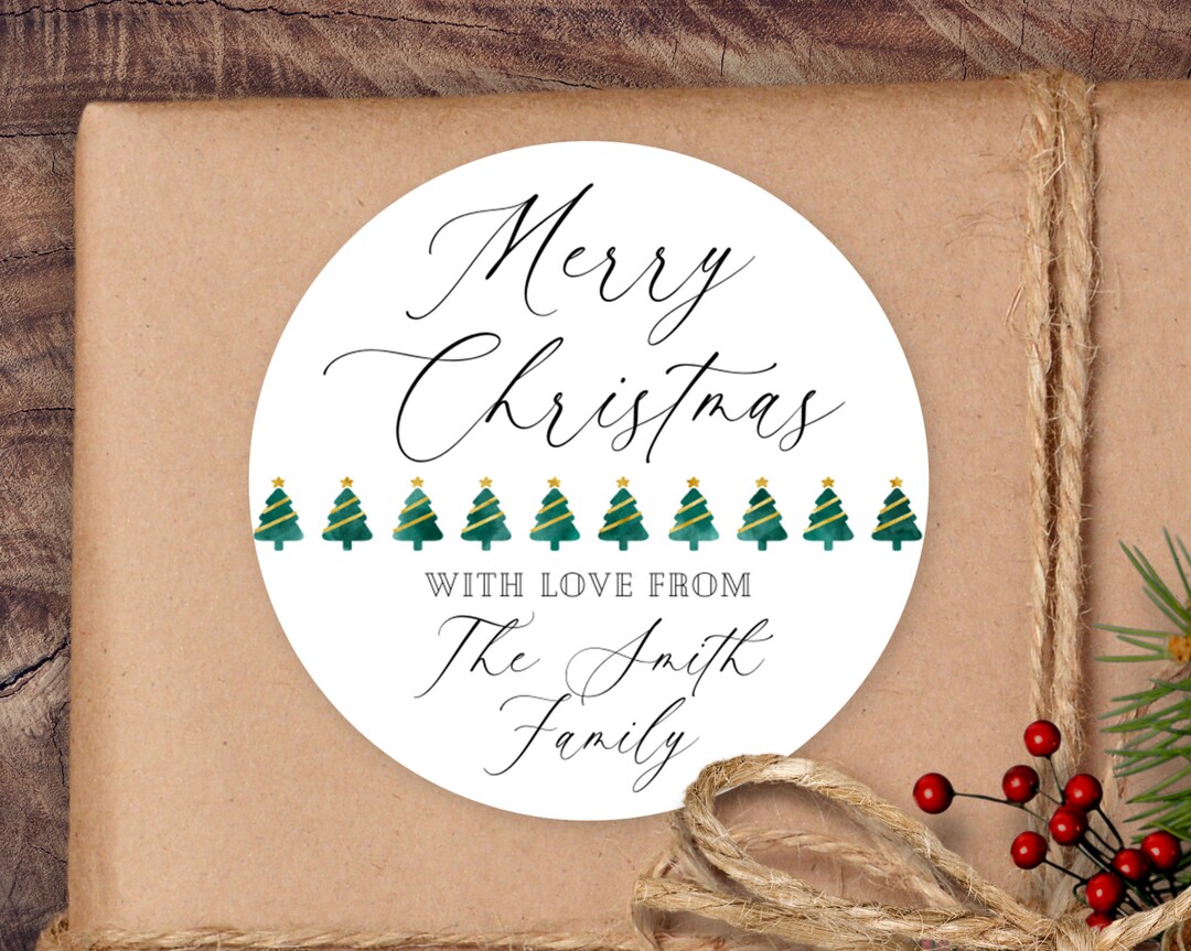 Christmas Gift Labels, Personalized Christmas Stickers, Christmas Gift