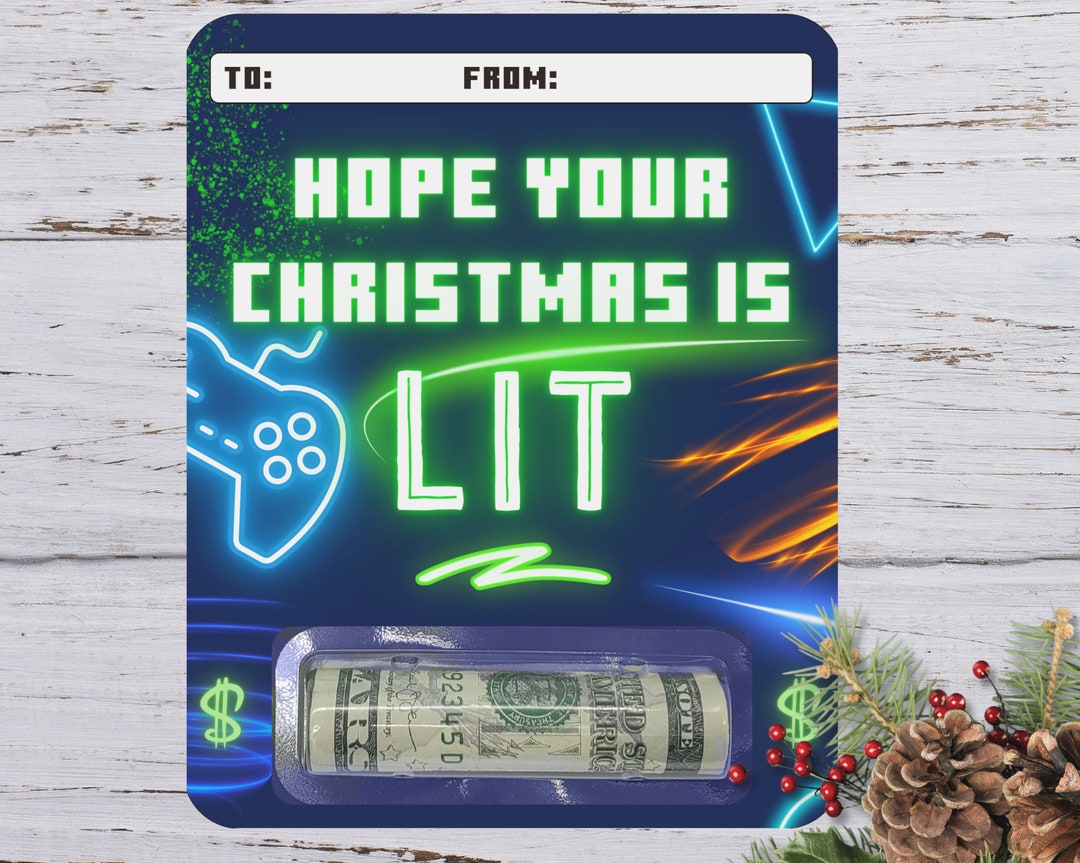 Christmas Money Card, Video Game Christmas Gift, Stocking Stuffer for