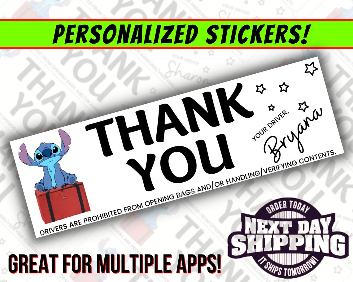 Multiple App Personalized Delivery Stickers 4 x Etsy