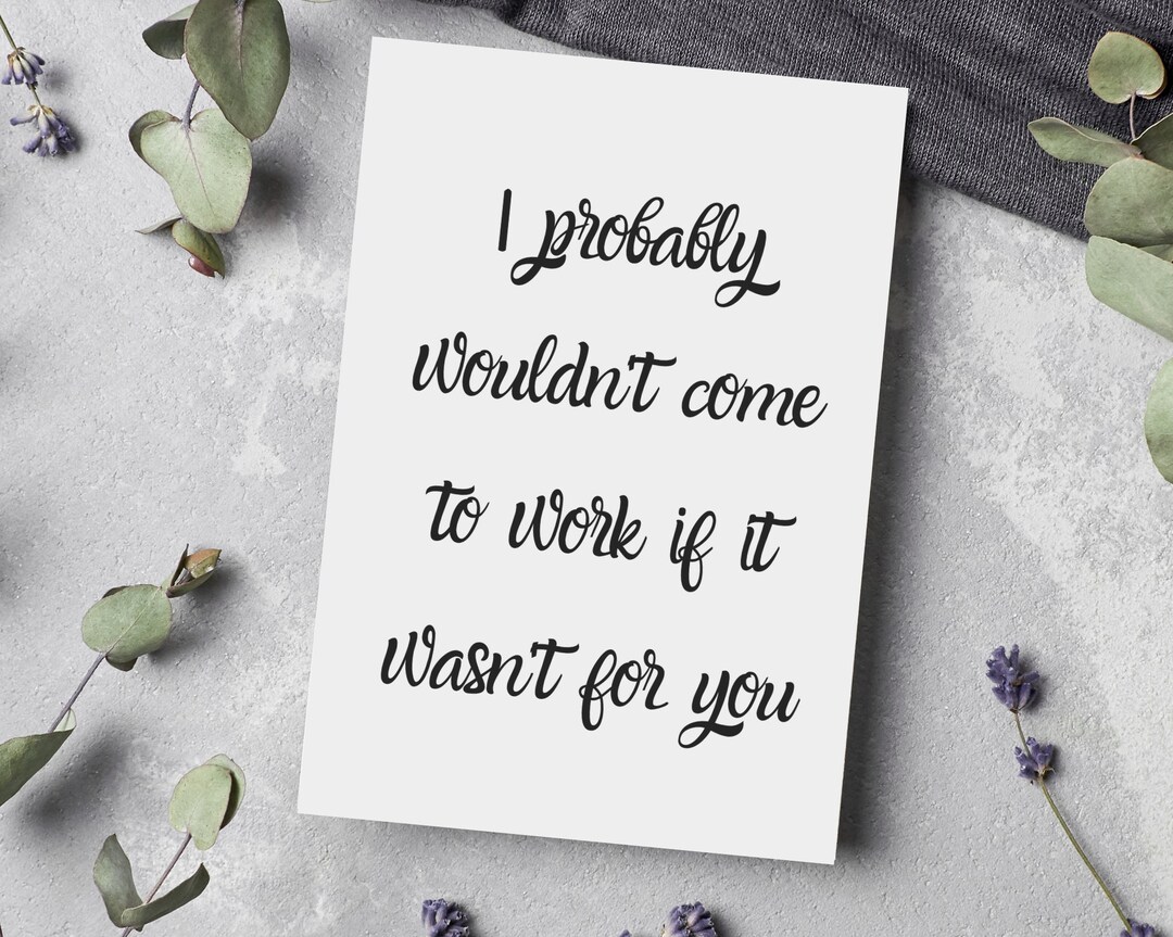 Printable Funny Card for Boss, Gift for Co-worker Birthday, Boss Day ...
