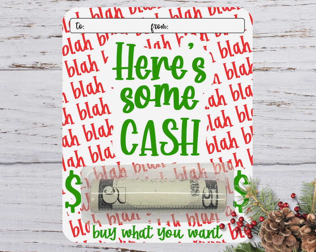 Christmas Money Card, Funny Christmas Money Holder Card, Stocking