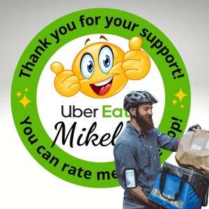 Delivery Driver Thank You Rating Stickers!  →Personalized