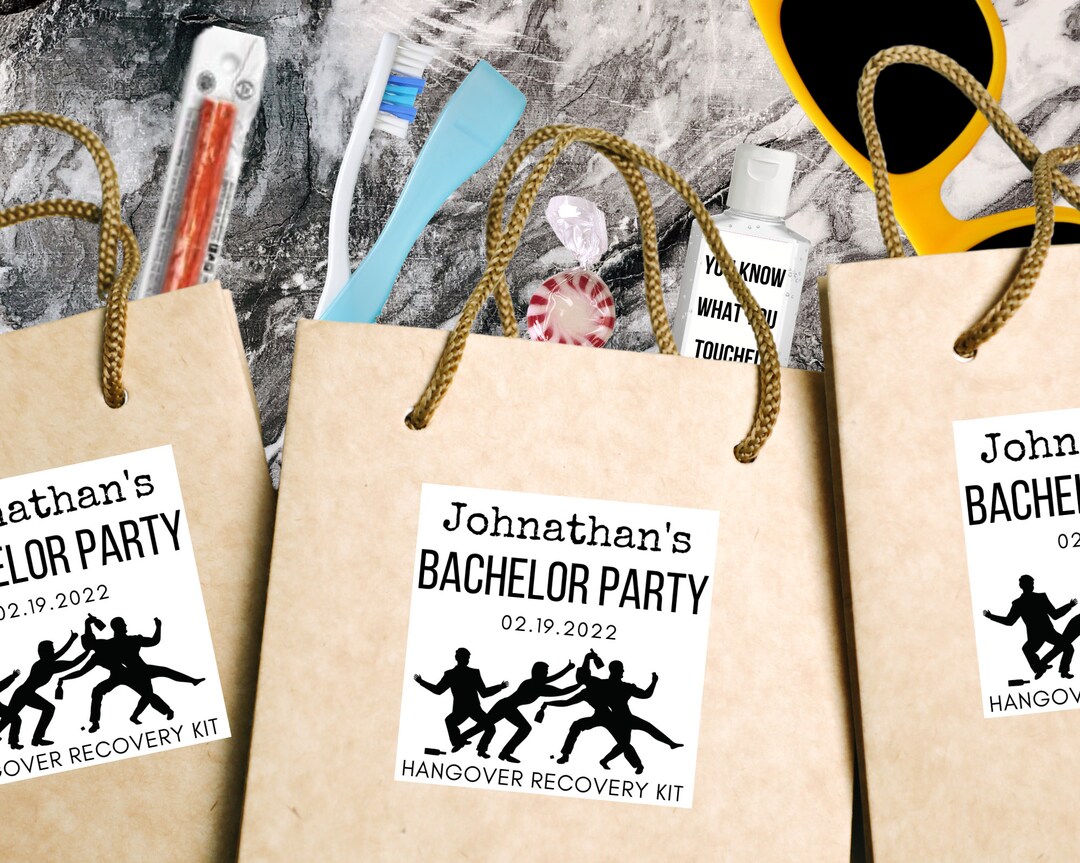 Bachelor Party Favor Hangover Kit Stickers Personalized Gift - Etsy