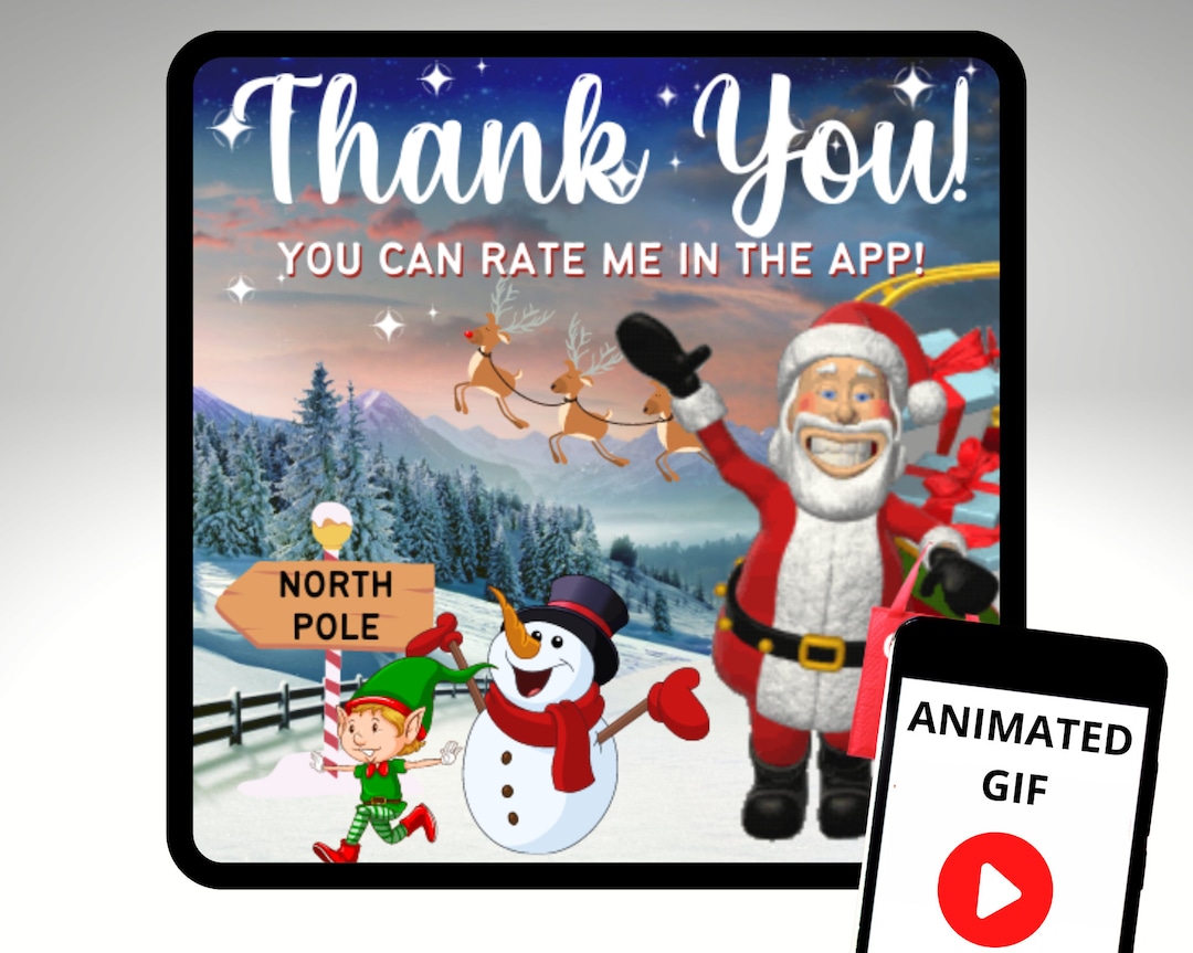 Doordash Christmas Thank You Animated Text Delivery Driver Etsy