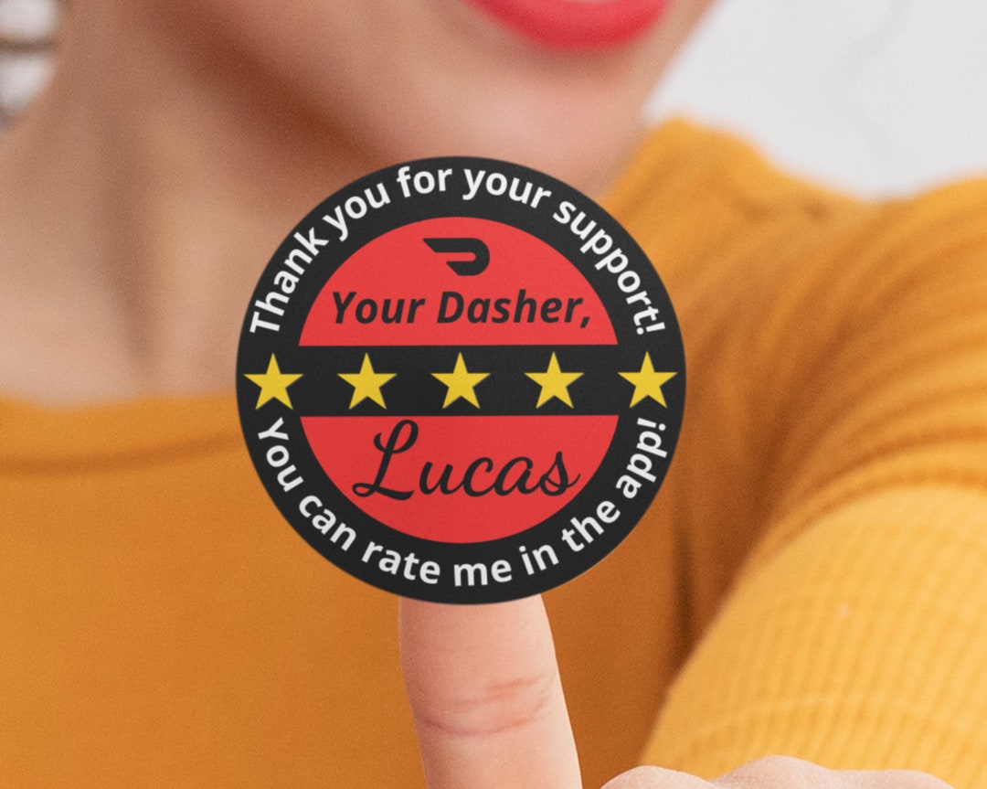 Doordash Thank You Stickers for Bags, Doordash Driver Accessories