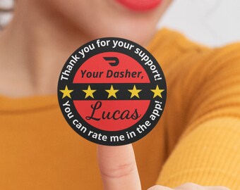 thumbnail interactive-video image 1 of DoorDash Delivery Driver Vinyl Decal – Waterproof Bumper Sticker For Car Window, Glossy Or Matte 1 of 6