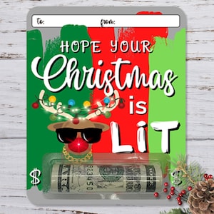 Christmas Money Holder Card, Christmas Money Card, Stocking Stuffer, Christmas Gift for Kids, Cash Gift Ideas Christmas, Money Gift Holder