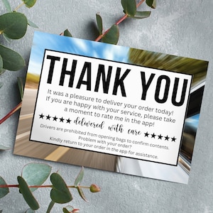 DoorDash Bedankkaarten, Afdrukbare Shopper Note, Fall Delivery Driver Digitale Download, Dasher Accessoires, Kaarten voor klantbestellingen
