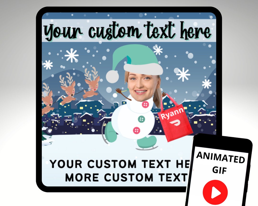 Doordash Christmas Thank You Animated Text Delivery Driver Etsy
