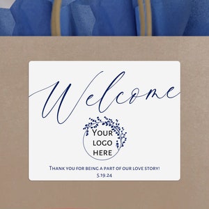 Welcome Bag Stickers with Wedding Logo, Hotel Bag Stickers Bulk, Destination Welcome Gift Bag Labels, Welcome Tags, Guest Thank You Coming