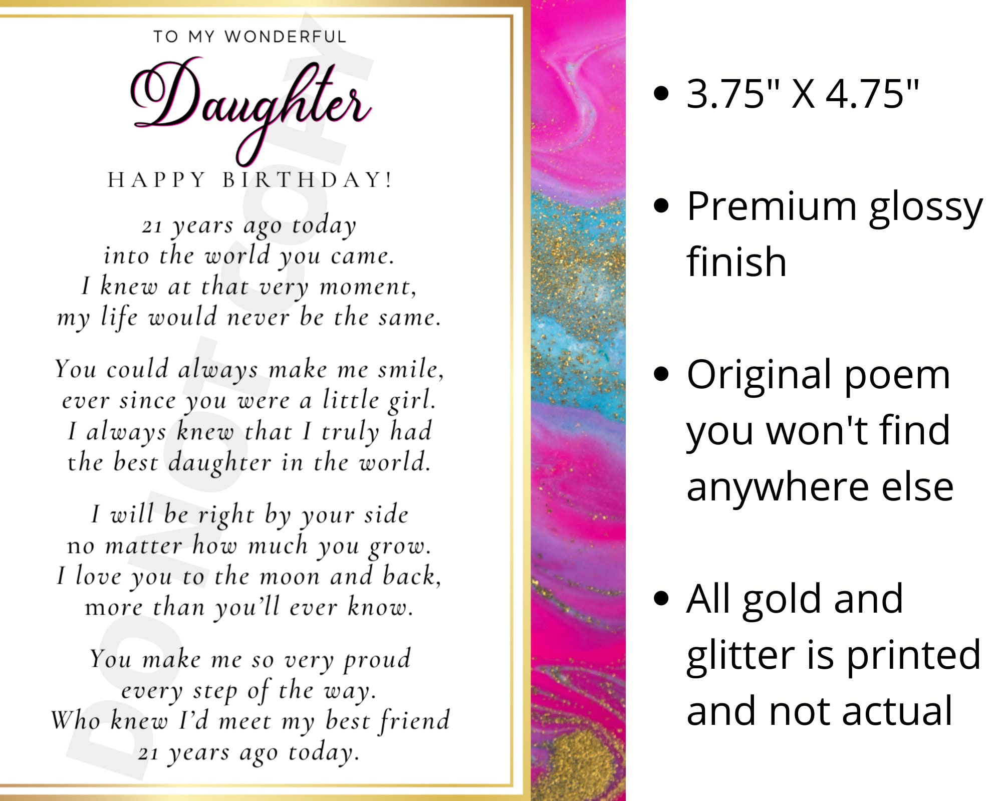 21st Birthday Gift to Daughter Custom Wine Label Gift for - Etsy