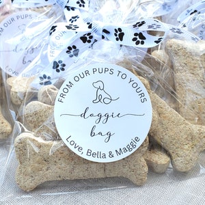 Wedding Doggie Bag Stickers, Dog Treat Wedding Favor Labels, Bridal ...