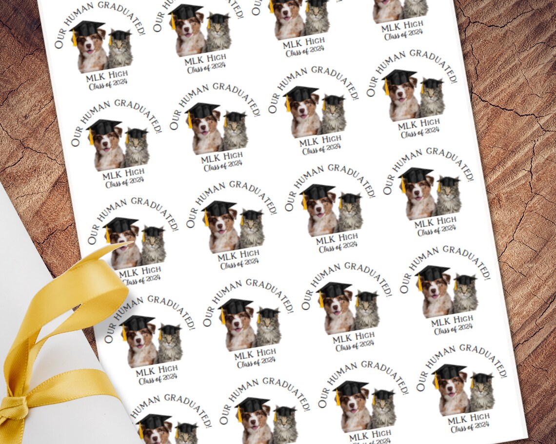 Graduation Stickers for Favors, Graduation Party 2024 Decorations, My ...