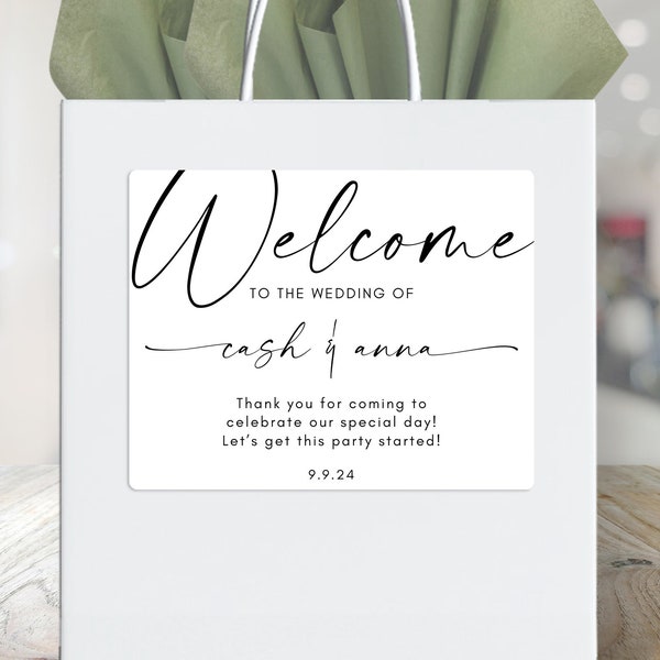Welcome Bag Stickers Wedding, Hotel Welcome Bag Stickers Bulk, Destination Welcome Gift Bag Labels, Welcome Bag Tags, Guest Thank You Coming