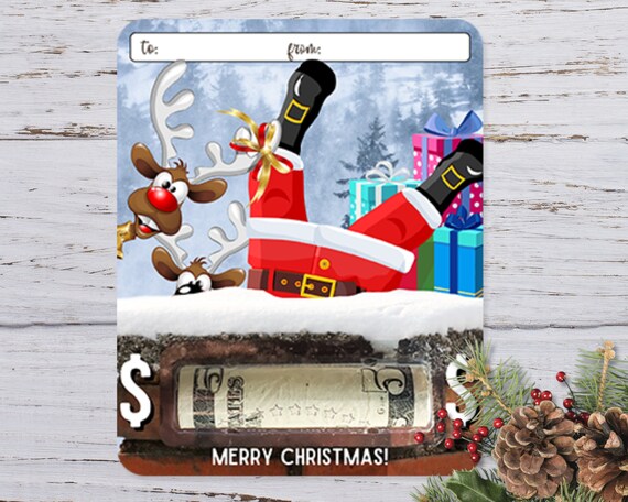 Santa Money Holder Card, Stocking Stuffer, Christmas Money Card, Christmas Gift for Kids, Cash Gift Ideas Christmas, Money Gift Holder