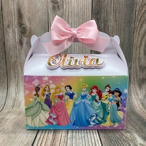 Princess Favor Boxes, Princess Gable Boxes, Princess Party Boxes