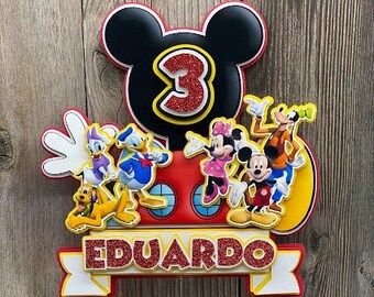 3D Mickey Mouse Clubhouse Cake Topper with LED Light