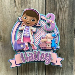 3D Doc McStuffins Birthday Cake Topper