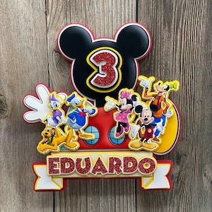 3D Mickey Mouse Clubhouse Cake Topper with LED Light
