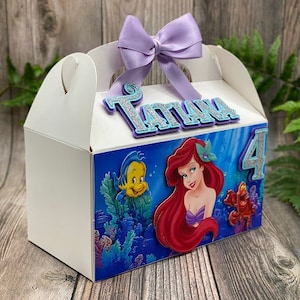 Mermaid Favor Boxes, Princess Mermaid Favors, Ariel Party Boxes
