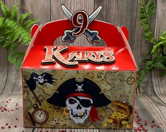 Pirate Favor Boxes, Pirate Gable Boxes, Pirate Party Boxes