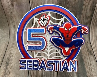 3D Spiderman Cake Topper: Superhero Party Decoration