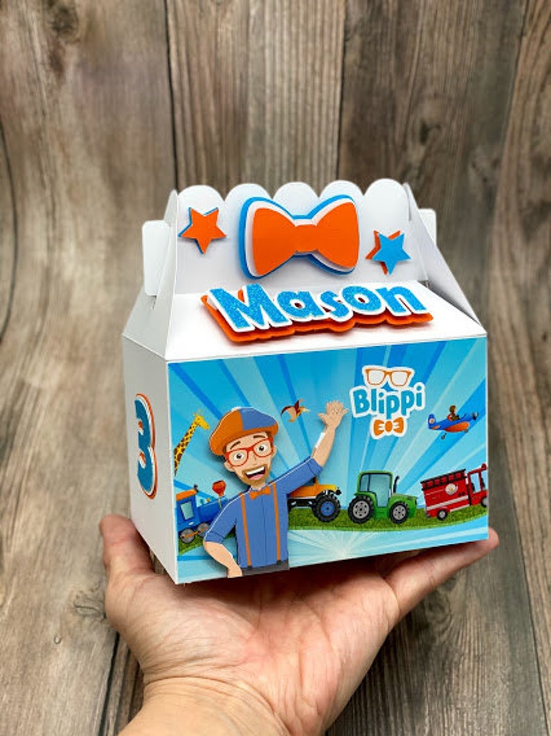 Blippi Party Favor Boxes Etsy