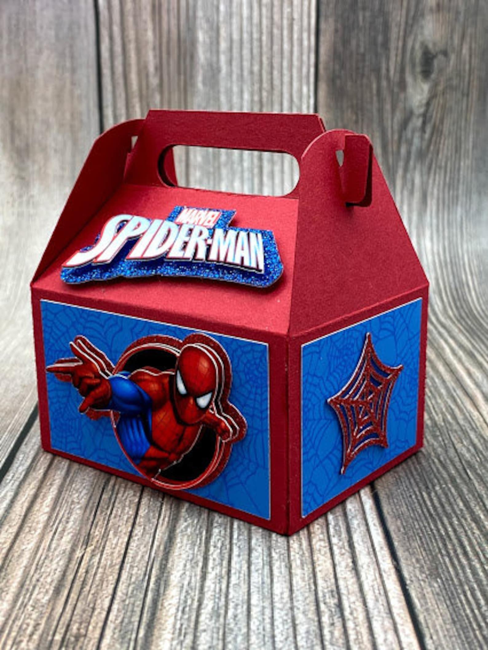 Spiderman Party Favor Boxes Spiderman Gable Box Etsy