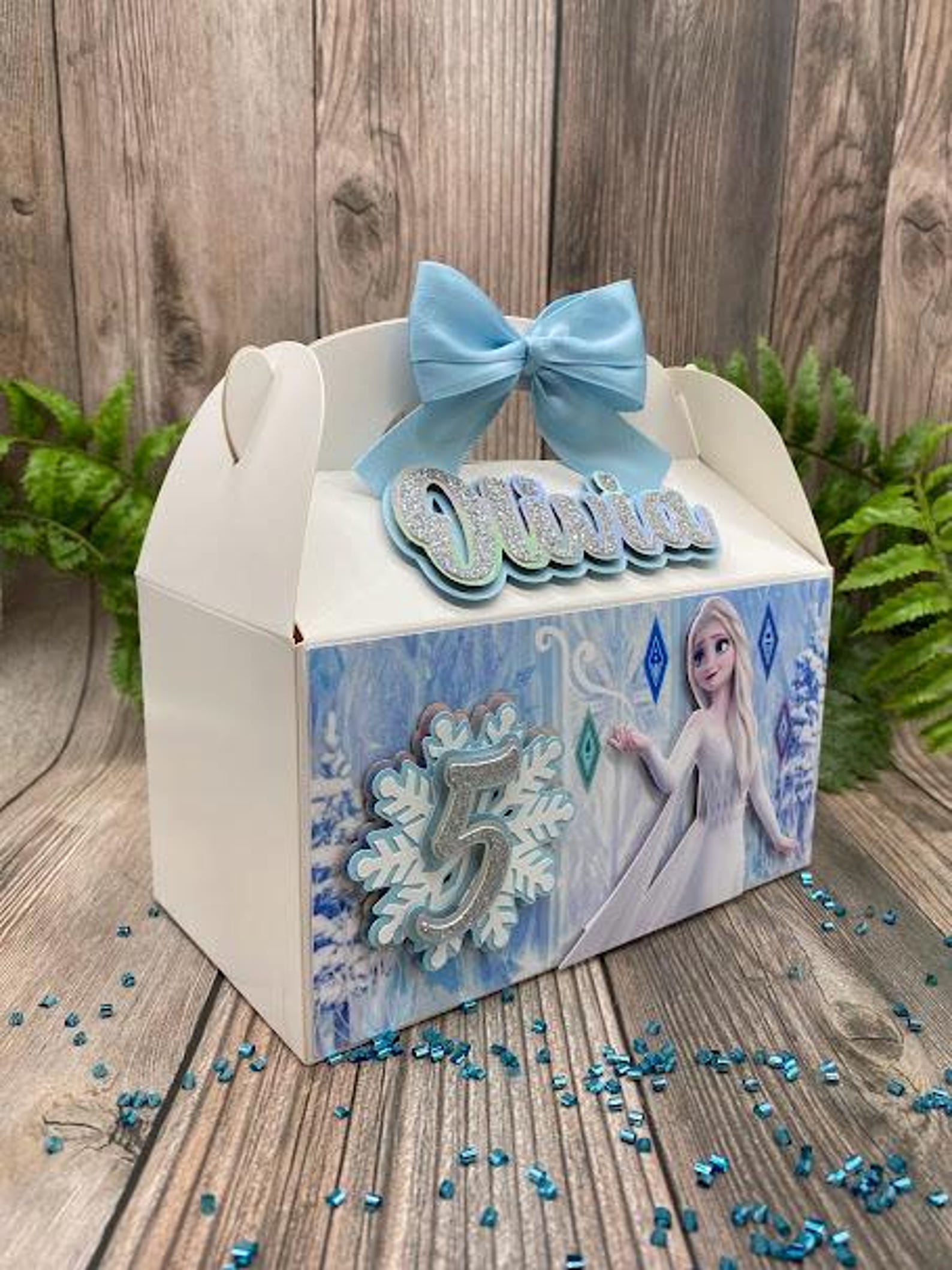 Elsa Favor Box: Decorated Party Gift Box - Etsy