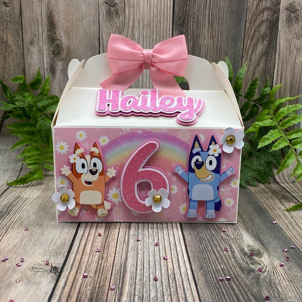 Blue Dog Flower Treat Boxes