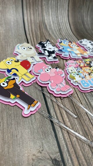 Blue Dog & Friends 3D Toppers (Set of 12 or 24)