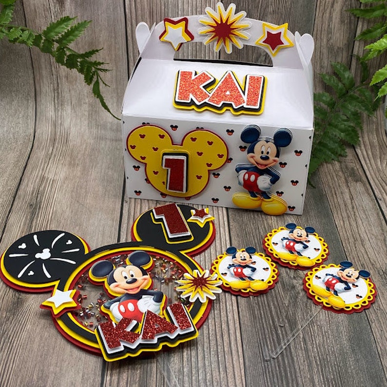 Mickey Mouse Favor Boxes: Party Decoration, Gift Boxes - Etsy