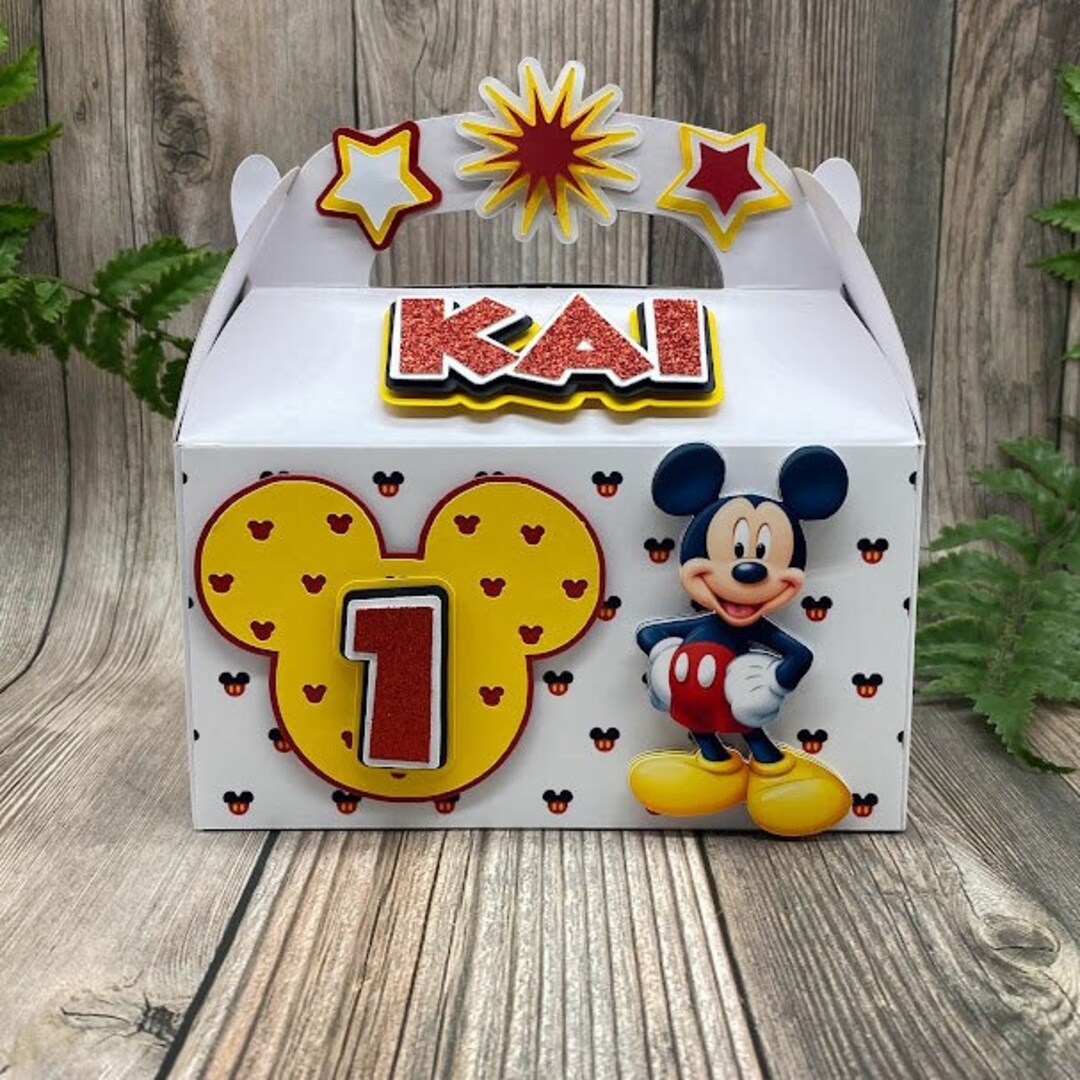Mickey Mouse Favor Boxes, Mickey Gabble Boxes - Etsy