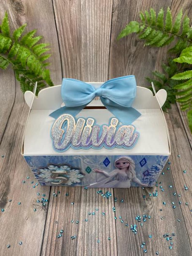 Elsa Favor Box: Decorated Party Gift Box - Etsy