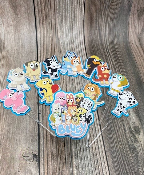 Blue Dog & Friends 3D Toppers (Set of 12 or 24)