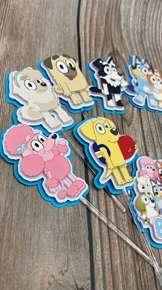 Blue Dog & Friends 3D Toppers (Set of 12 or 24)