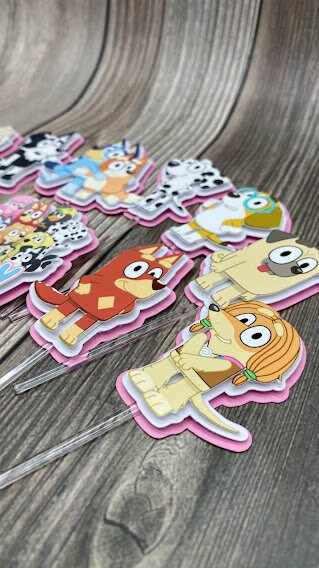 Blue Dog & Friends 3D Toppers (Set of 12 or 24)