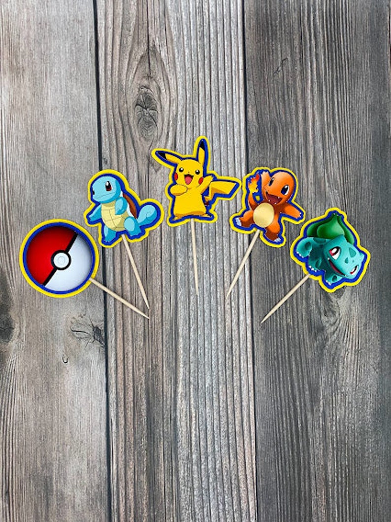 Pokémon Cupcake Toppers Etsy