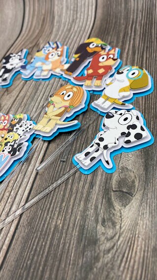 Blue Dog & Friends 3D Toppers (Set of 12 or 24)