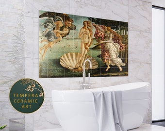 Custom Mosaic Print, Birth Of Venus by Botticelli