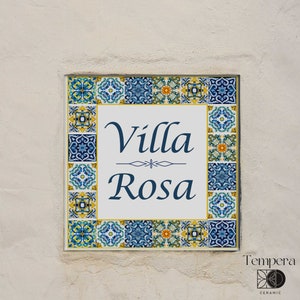 House name plaque, House name tile, Ceramic house name, Ornaments plaque image 1