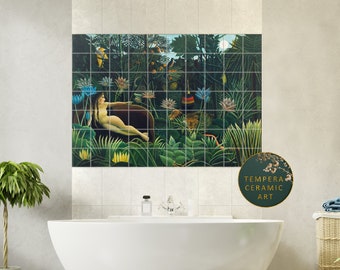 Jungle Tiles Set, Rousseau The Dream, Ceramic Tiles Print