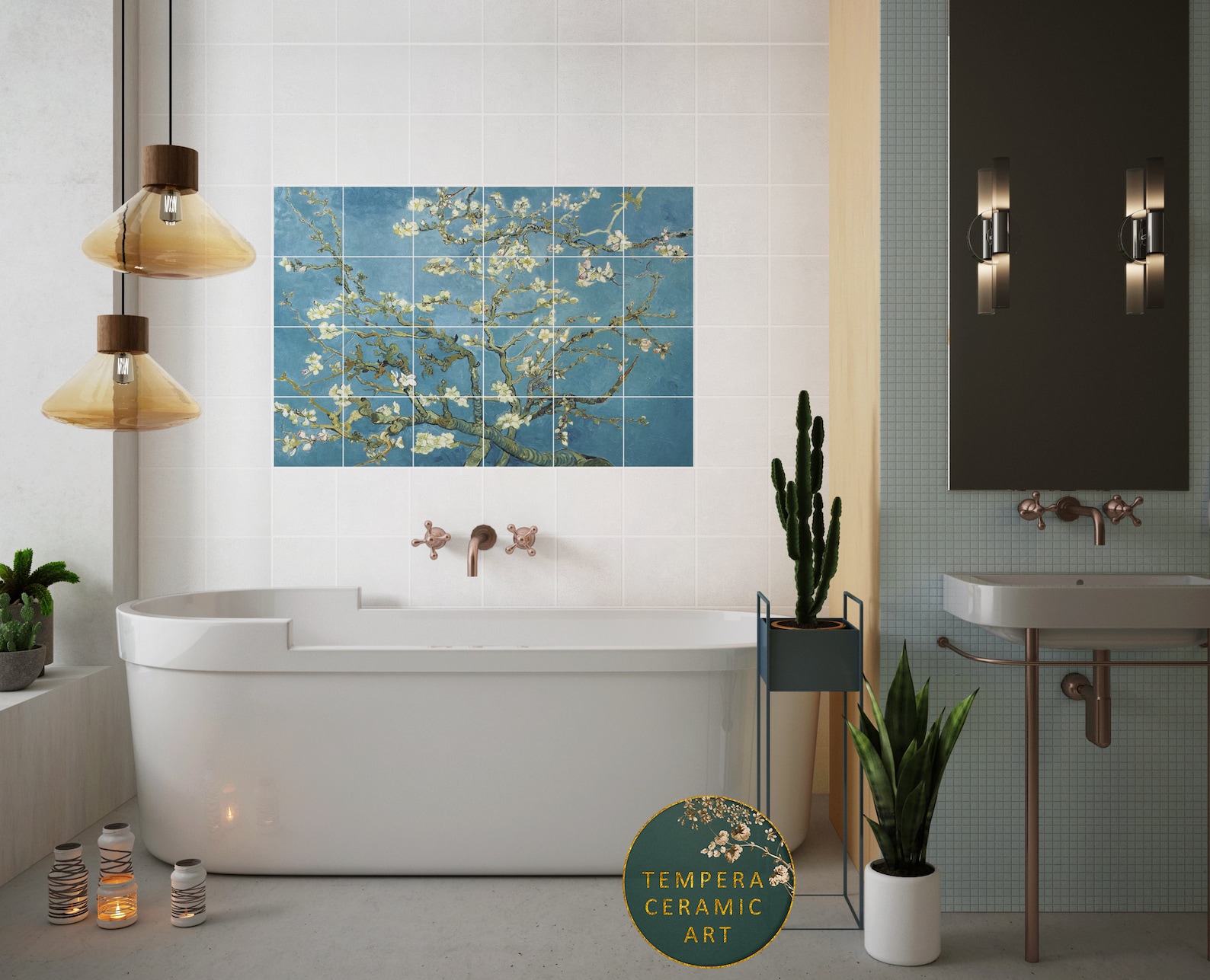 Luxury Tiles Decor, Van Gogh's Almond Blossom - Etsy