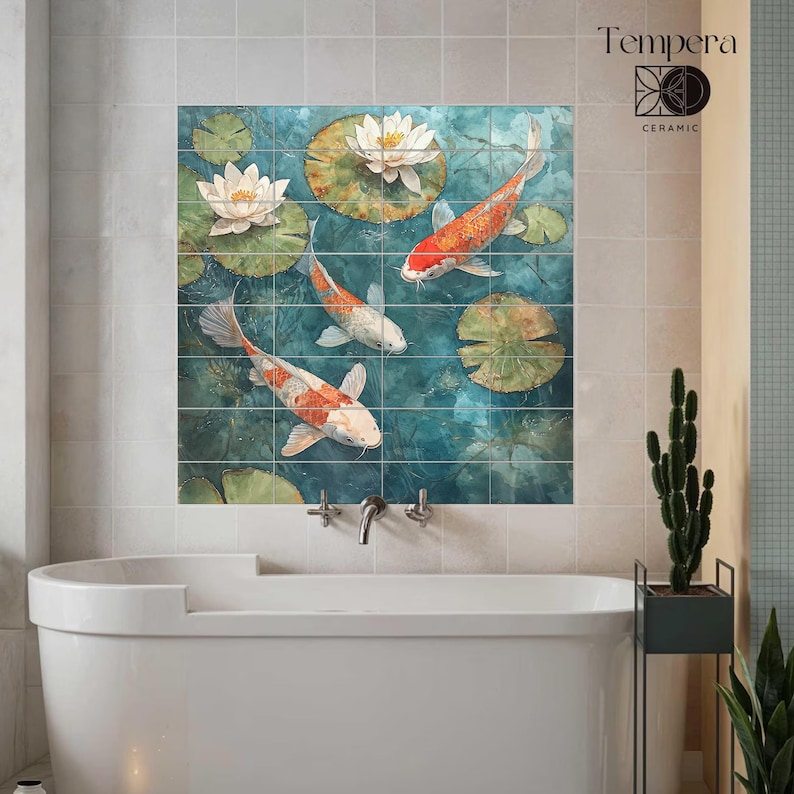 koi fish tiles