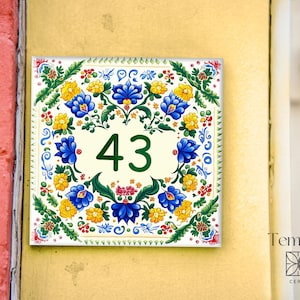 Hausschild aus Keramik im mexikanischen Stil, mexikanische Designkachel