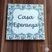 Navy Blue House Sign, Custom House Name Tile, House Name Tile, Villa ...