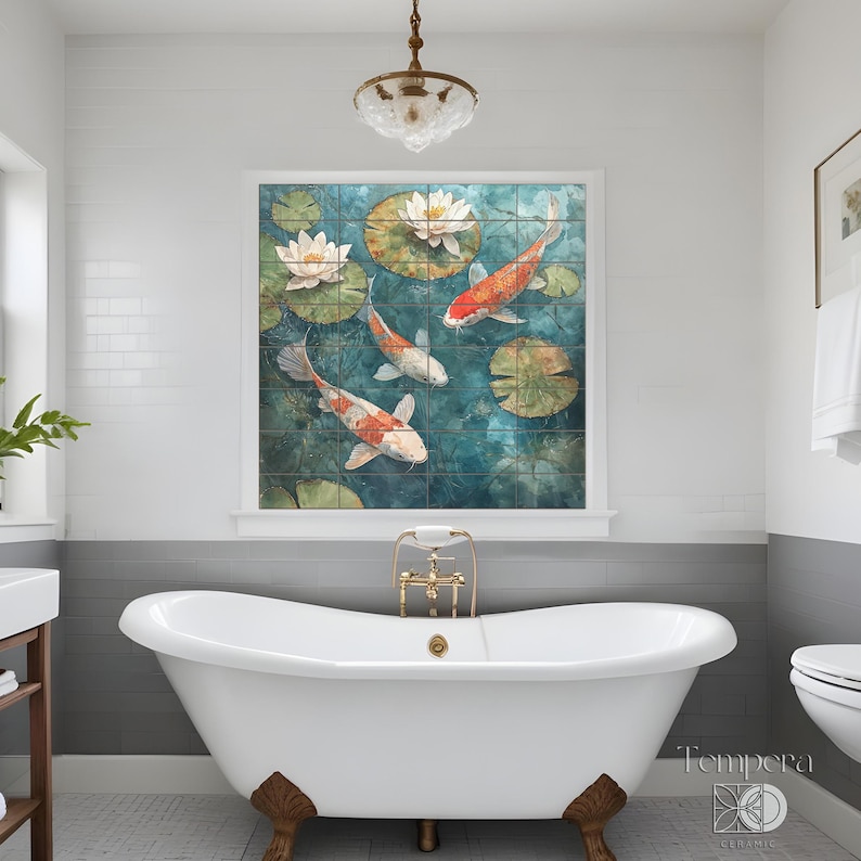koi fish tiles
